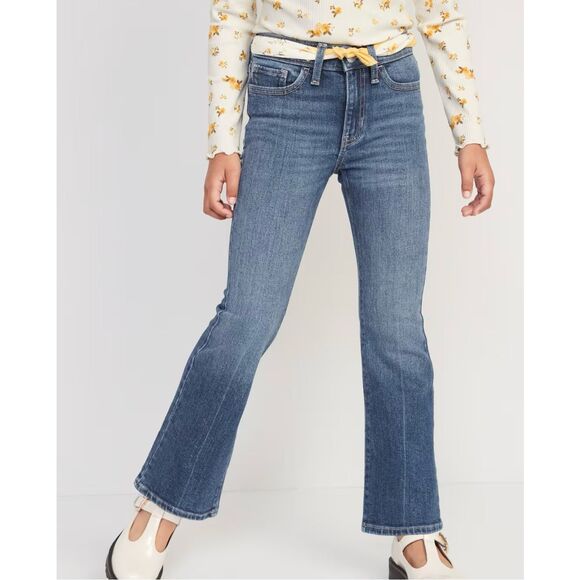 Old Navy Other - Old Navy Medium Wash Blue High Rise Flare Jeans Size 16 With Waist Adjuster